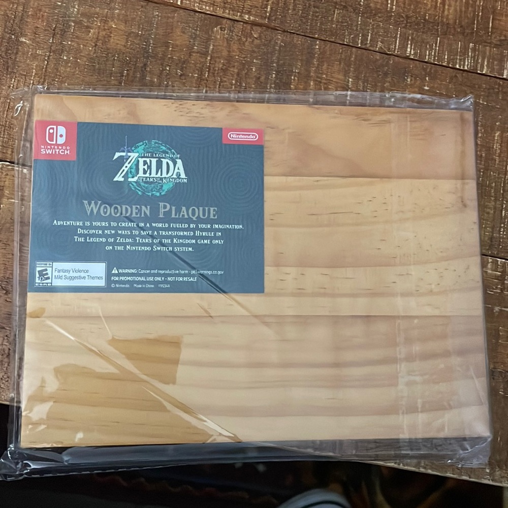 Legend of Zelda Tears of The Kingdom wooden plaque